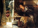 Sir Lawrence Alma-Tadema Welcome Footsteps painting